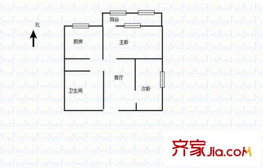 長江新村戶型圖戶型圖 2室 2室1廳1衛(wèi)