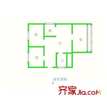 尖角營小區(qū)戶型圖戶型圖 3室 3室1廳1衛(wèi)1廚