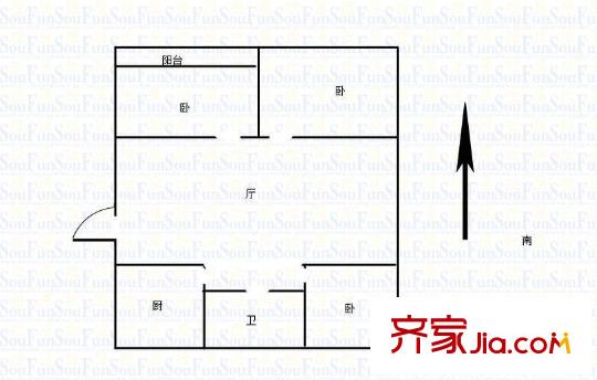 新門(mén)口小區(qū)戶(hù)型圖戶(hù)型圖 3室 3室1廳1衛(wèi)1廚