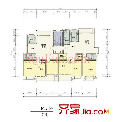 銀城寶船聽(tīng)濤戶型圖戶型圖 3室 3室2廳1衛(wèi)1廚