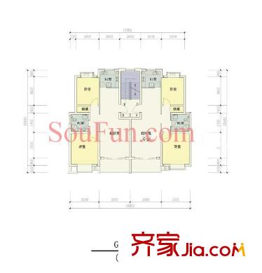 銀城寶船聽濤戶型圖戶型圖 2室  2室2廳1衛(wèi)1廚