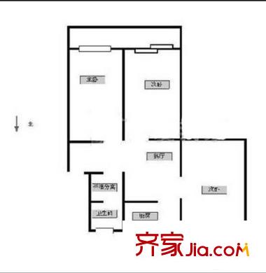 高云嶺住宅戶型圖戶型圖 3室 3室1廳1衛(wèi)1廚