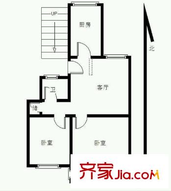 莫愁新村戶型圖戶型圖 2室 2室1廳1衛(wèi)1廚