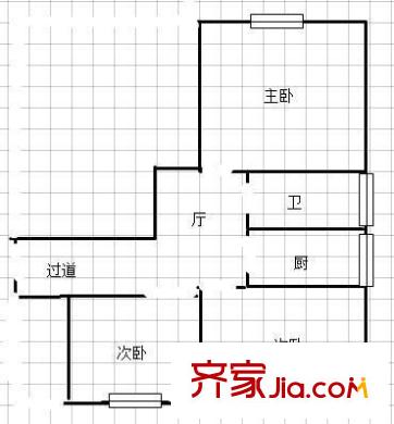 莫愁新村戶型圖戶型圖 3室 3室1廳1衛(wèi)1廚