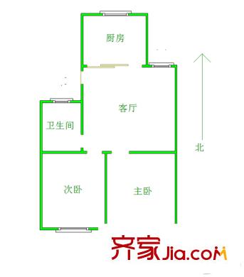 莫愁新村戶型圖戶型圖 2室 2室1廳1衛(wèi)1廚