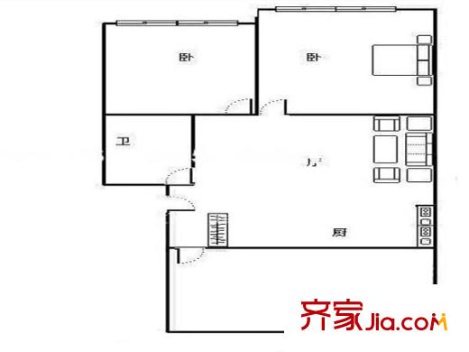 百子亭戶型圖戶型圖 2室 2室1廳1衛(wèi)1廚