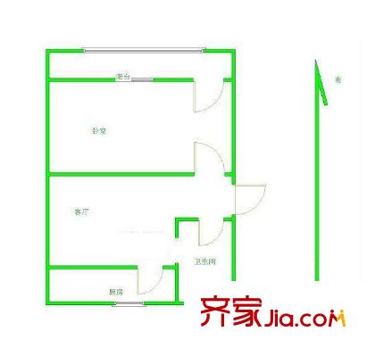 百子亭戶型圖 戶型圖 1室 1室1廳1衛(wèi)1廚