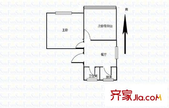 百子亭戶型圖戶型圖 2室 2室1廳1衛(wèi)1廚