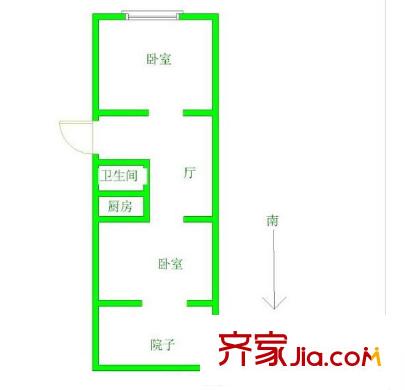 中山門小區(qū)戶型圖戶型圖 2室 2室1廳1衛(wèi)1廚