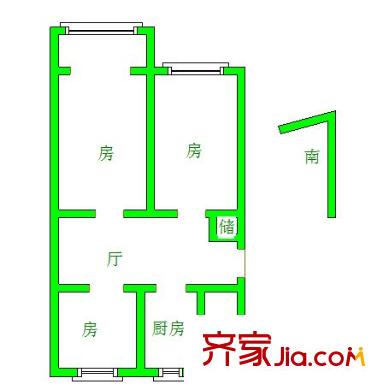 中山門小區(qū)戶型圖戶型圖 3室 3室1廳1衛(wèi)1廚