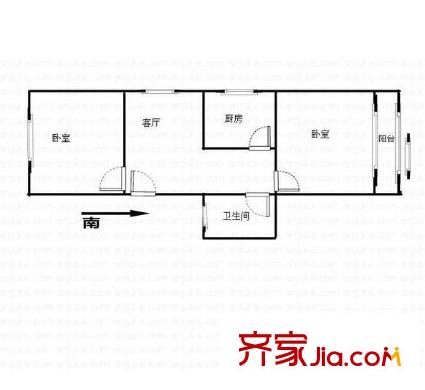 中山門小區(qū)戶型圖戶型圖 2室 2室1廳1衛(wèi)1廚