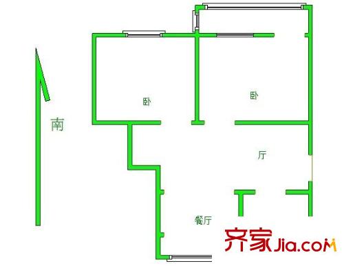 繡花巷小區(qū)戶型圖戶型圖 2室 2室1廳1衛(wèi)1廚