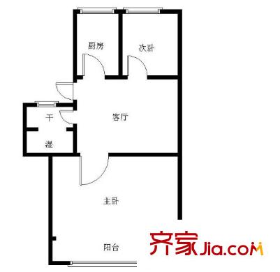 蘇寧樂瑰園戶型圖戶型圖 2室 2室1廳1衛(wèi)1廚