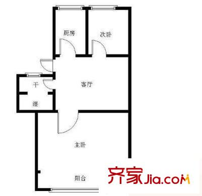 蘇寧樂瑰園戶型圖 戶型圖 2室 2室1廳1衛(wèi)1廚
