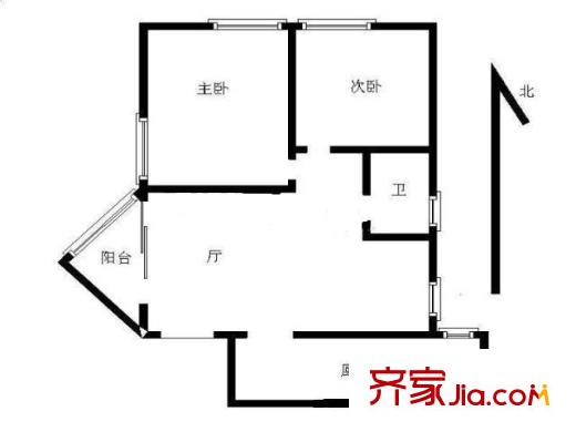 金盾公寓戶型圖戶型圖 2室 2室2廳1衛(wèi)
