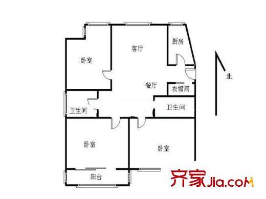 金盛曲水文華戶(hù)型圖戶(hù)型圖 3室 3室2廳2衛(wèi)1廚