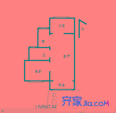 鴻仁名居戶型圖戶型圖2室 2室1廳1衛(wèi)1廚