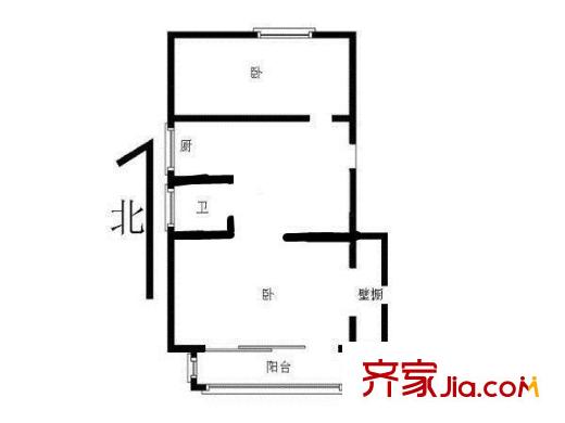 北京西路戶型圖戶型圖 2室 2室1廳1衛(wèi)1廚