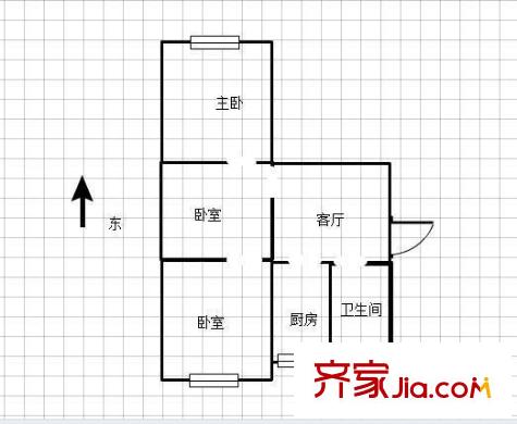 北京西路戶型圖戶型圖2室 2室2廳1衛(wèi)1廚