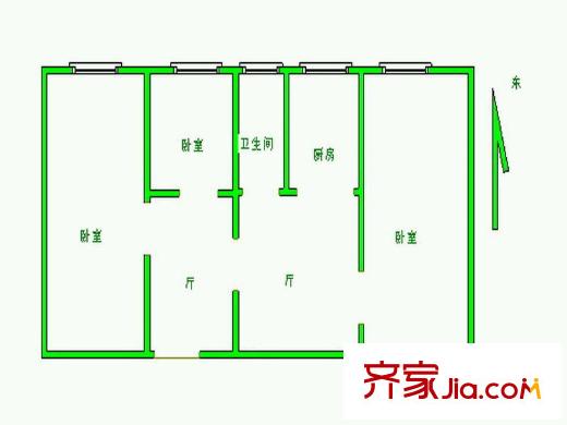 北京西路戶型圖戶型圖2室 2室1廳1衛(wèi)1廚