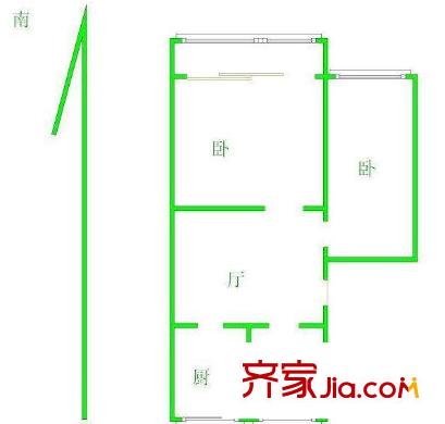 北京西路戶型圖 戶型圖 2室 2室1廳1衛(wèi)1廚