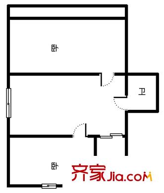 金堯山莊戶型圖戶型圖 2室 2室1廳1衛(wèi)1廚