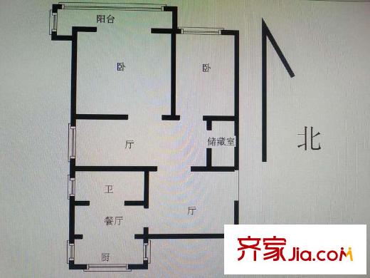 清涼山莊 2室 戶型圖