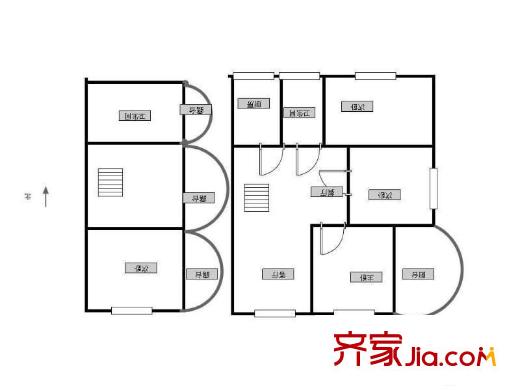 金陵名人居戶型圖戶型圖 4室 4室2廳2衛(wèi)
