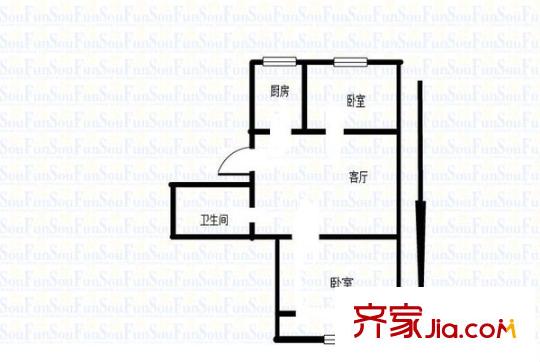 西一新村戶型圖戶型圖2室 2室1廳1衛(wèi)1廚