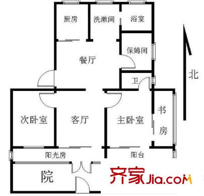 公教一村戶型圖戶型圖 3室 3室2廳2衛(wèi)1廚