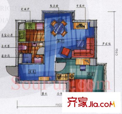 陽(yáng)光金峰閣戶(hù)型圖戶(hù)型圖 1室 1室1廳1衛(wèi)