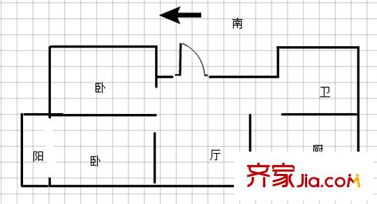 青田雅居戶型圖戶型圖 2室 2室1廳1衛(wèi)1廚