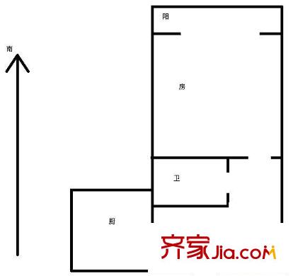 青田雅居戶型圖戶型圖 1室 1室1廳1衛(wèi)1廚