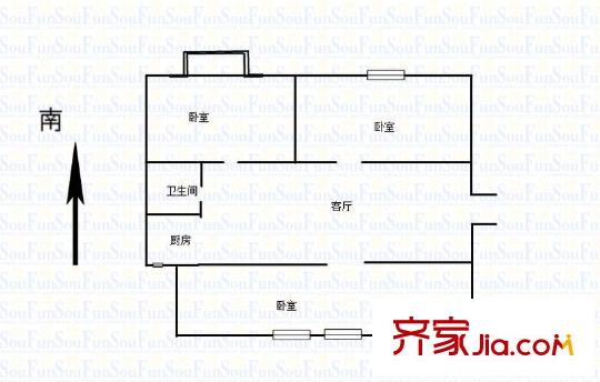 評事街小區(qū)戶型圖戶型圖 3室 3室1廳1衛(wèi)1廚