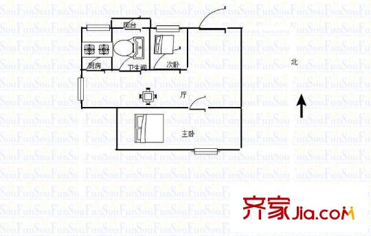 評事街小區(qū)戶型圖戶型圖 2室 2室1廳1衛(wèi)1廚