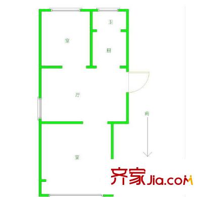 厚載巷小區(qū)戶型圖 戶型圖 2室   2室2廳1衛(wèi)1廚