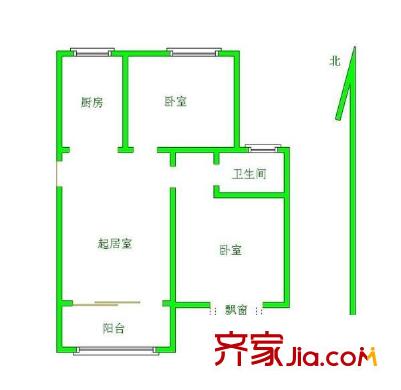 紫薇花園戶型圖戶型圖 2室 2室2廳1衛(wèi)1廚