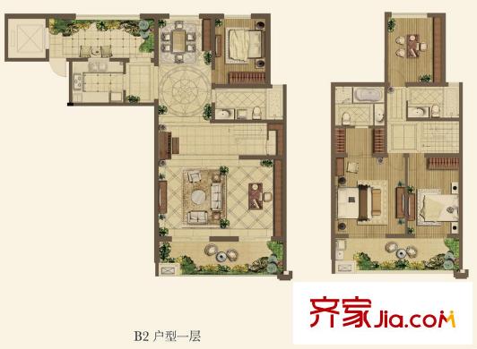 銀城聚澤園戶型圖戶型圖 4室 4室2廳3衛(wèi)1廚