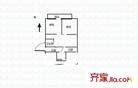 三步兩橋戶型圖戶型圖2室 2室1衛(wèi)1廚