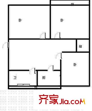 三步兩橋戶型圖戶型圖 3室 3室1廳1衛(wèi)