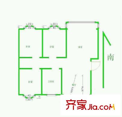 芙蓉園戶型圖戶型圖 4室 4室2廳2衛(wèi)