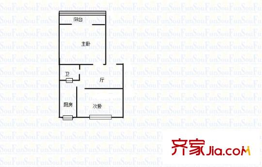 安如村戶型圖戶型圖2室 2室1廳1衛(wèi)1廚