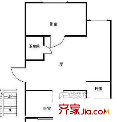 梅清苑戶型圖戶型圖 2室 2室1廳1衛(wèi)1廚