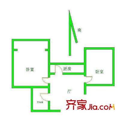 婁子巷小區(qū)戶型圖 戶型圖 2室 2室1廳1衛(wèi)1廚