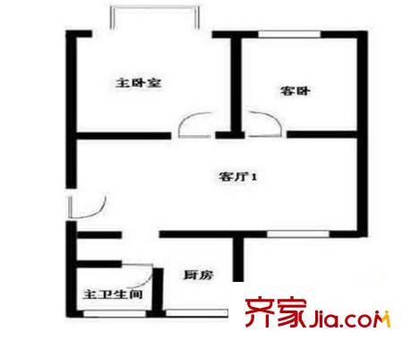 集虹苑戶型圖戶型圖 2室 2室1廳1衛(wèi)1廚