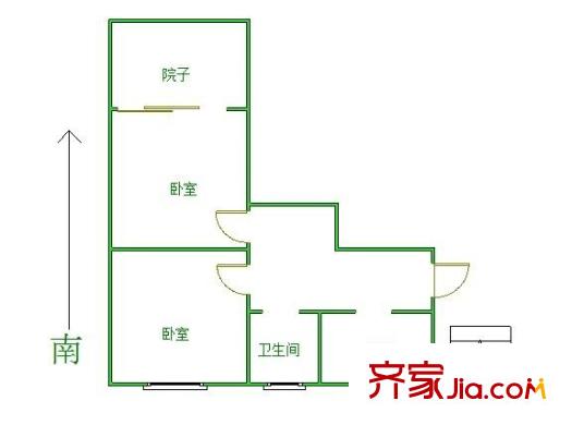 佛心橋住宅戶型圖戶型圖2室 2室1廳1衛(wèi)1廚