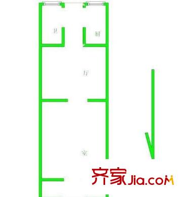 佛心橋住宅戶型圖戶型圖 1室 1室1廳1衛(wèi)1廚