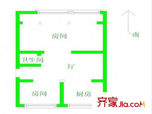 場門口小區(qū)戶型圖戶型圖 2室 2室1廳1衛(wèi)1廚