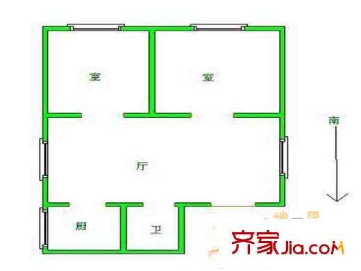 場門口小區(qū)戶型圖戶型圖 2室 2室1廳1衛(wèi)1廚