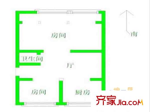 場門口小區(qū)戶型圖戶型圖 2室 2室1廳1衛(wèi)1廚